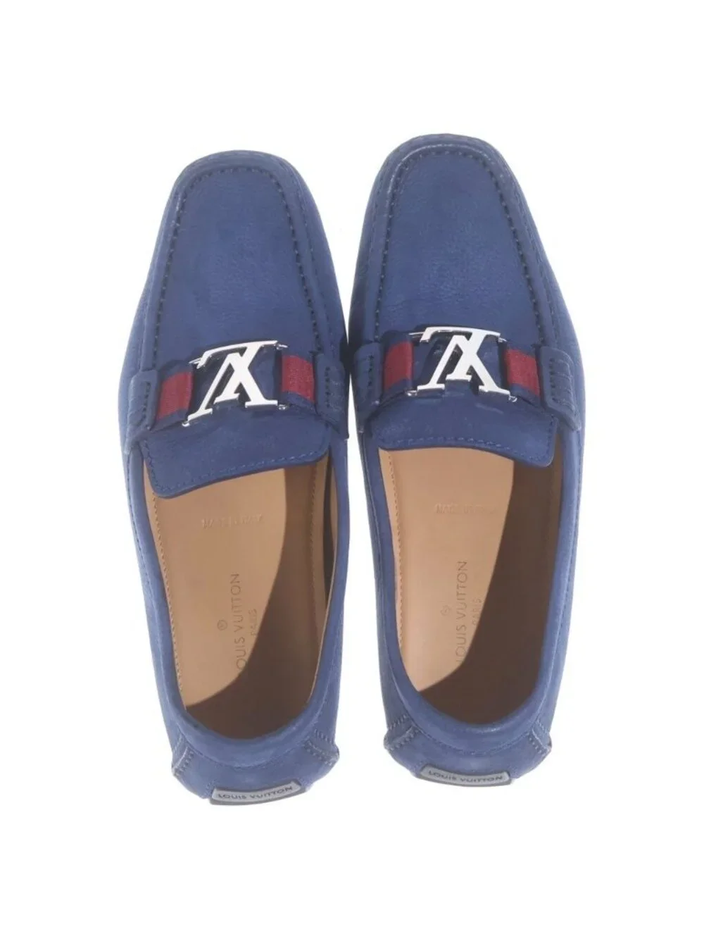 Louis Vuitton Monte Carlo Line Loafers Driving Shoes Navy